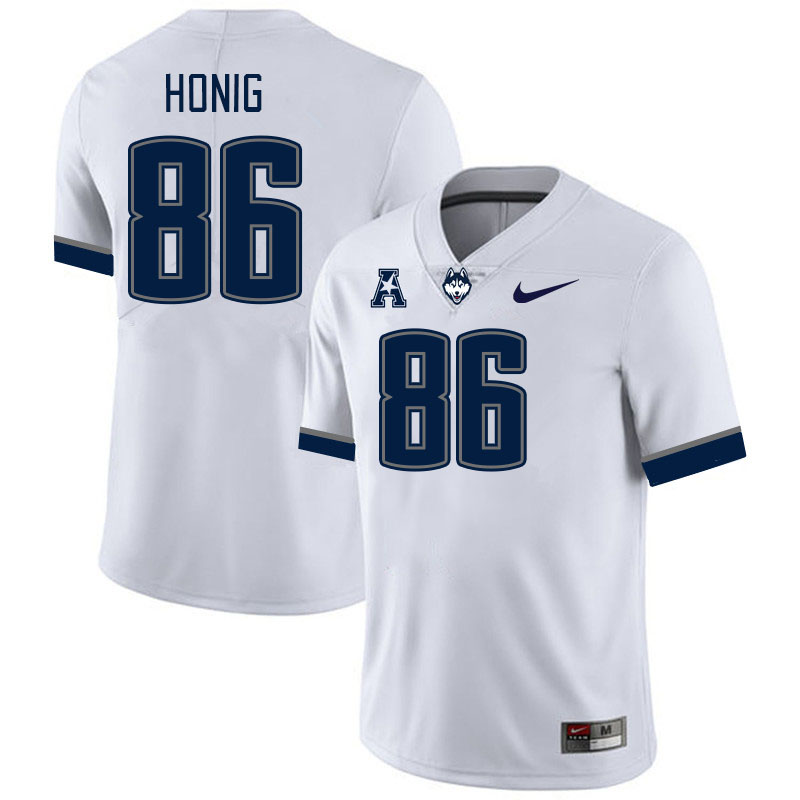 Men #86 Alex Honig Uconn Huskies College Football Jerseys Stitched-White